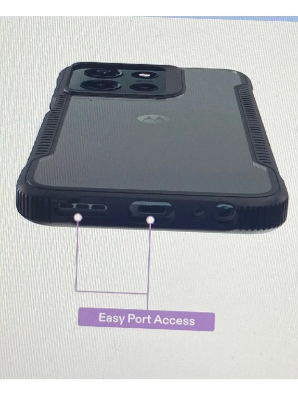 Onn Case for Motorola moto g 5G (2025) Black/ Clear